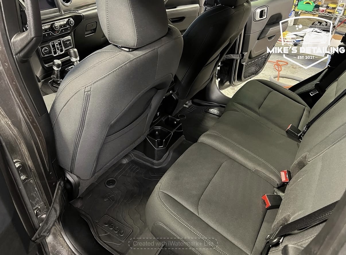 Jeep rear seats after interior detail