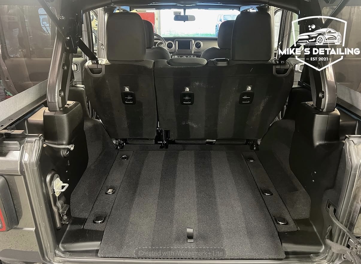 Jeep cargo area after interior detail